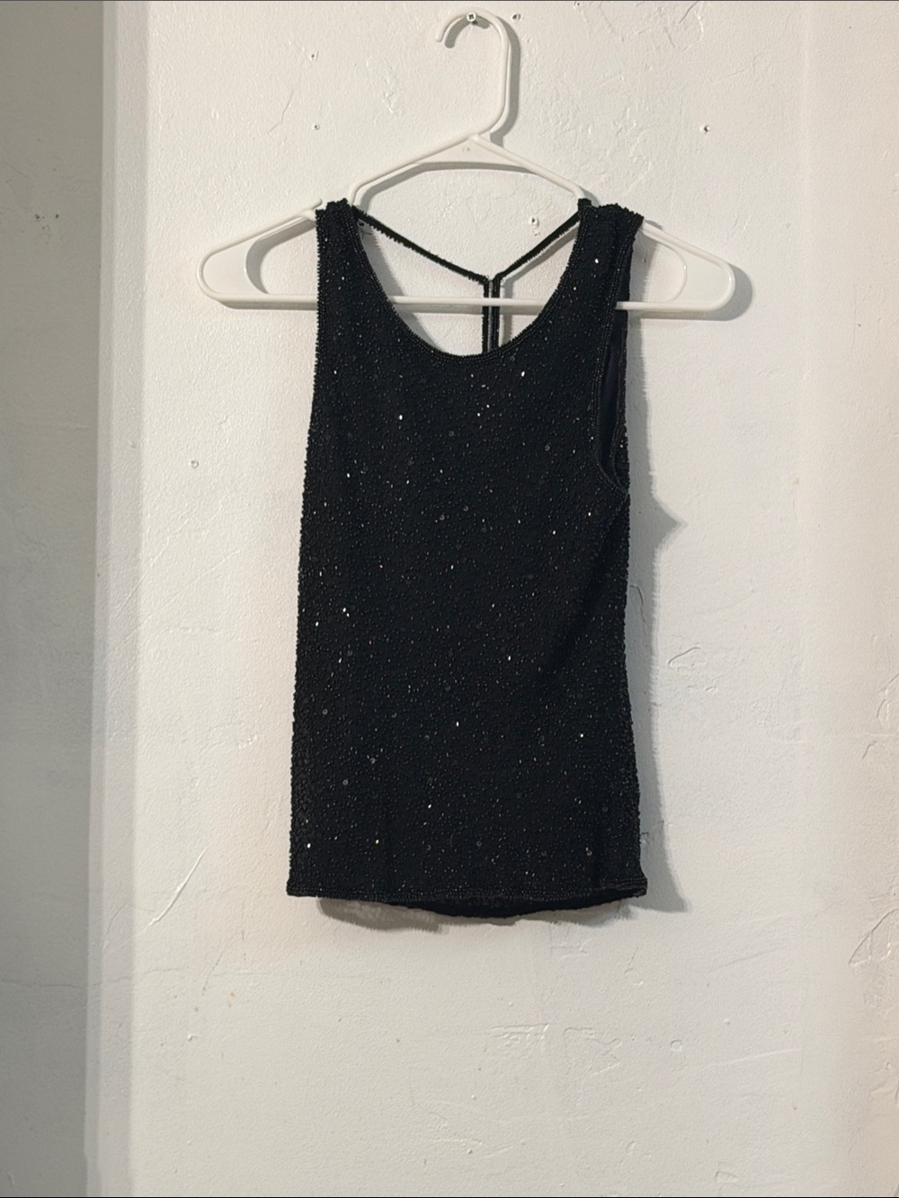 Vintage Scala Black Sequin Tank